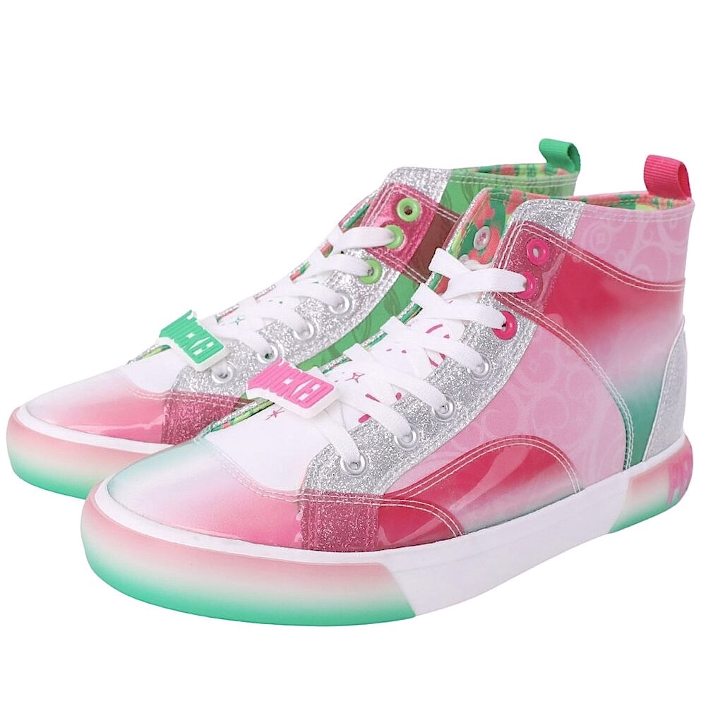 WICKED GLINDA ELPHABA Women's High Top Sneaker Shoes SIZE 8 Pink & Green NEW - Picture 12 of 16